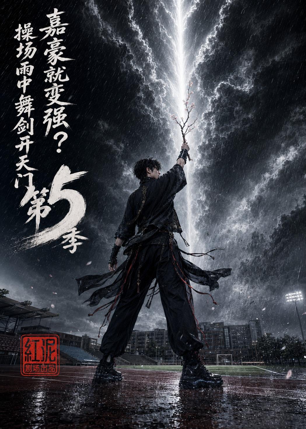 嘉豪就变强?操场雨中舞剑开天门第5季